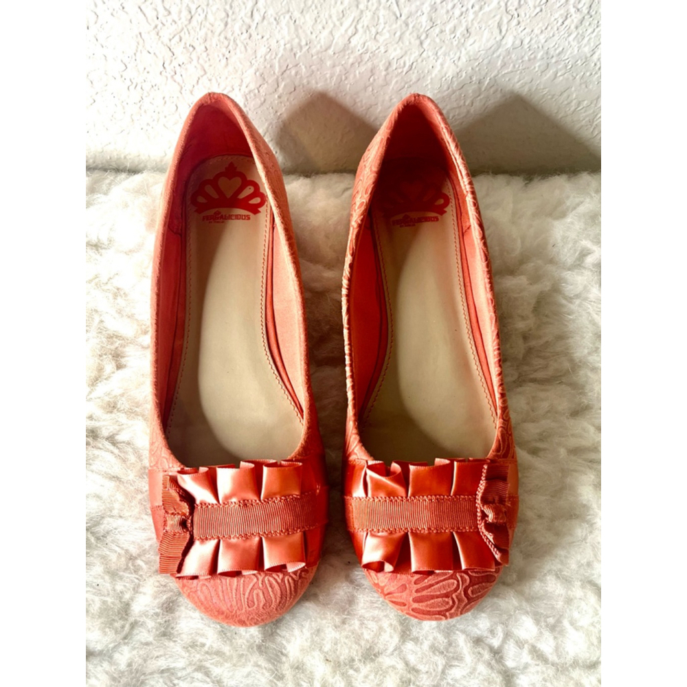 Fergalicious by Fergie Pink Fabric Slip On Ballet Shoes Women Size 8.5M